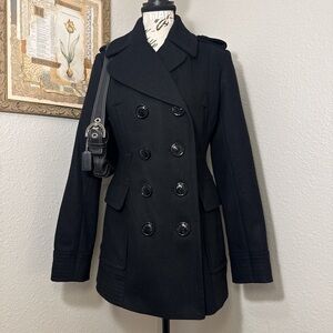 Miss Sixty Y2K Vintage Wool Blend Black Peacoat Women’s Size Small
